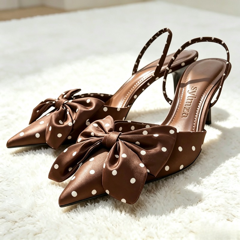 Escarpins de marque marron à p - Slip Dress Satin avis et prix